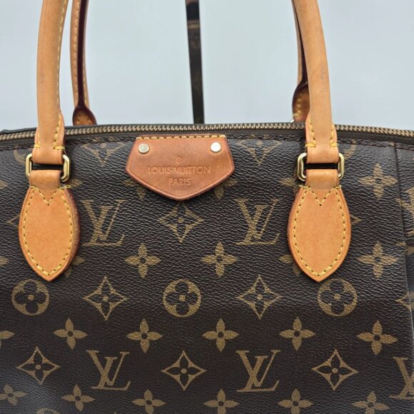 COA INCLUDED - (MM) Louis Vuitton Turen Women's Handbag Monogram Brown 2-Way - Picture 4 of 16